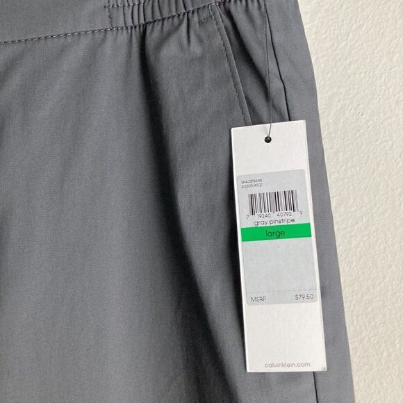 Calvin Klein Men's pinstripe pants gray NWT size Large - Picture 4 of 10